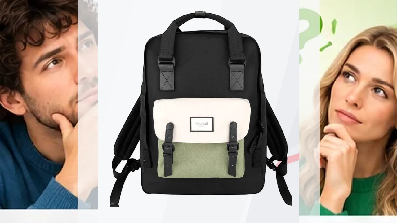 Himawari 1010 Negro y Verde Mochila para portátil