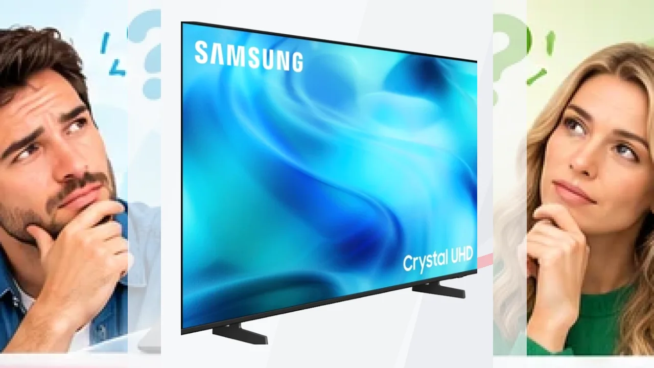 TV Samsung 55 pulgadas LED 4K Ultra HD Tizen Negro UE55U8092HU, vista lateral: pantalla Crystal UHD encendida con degradado
