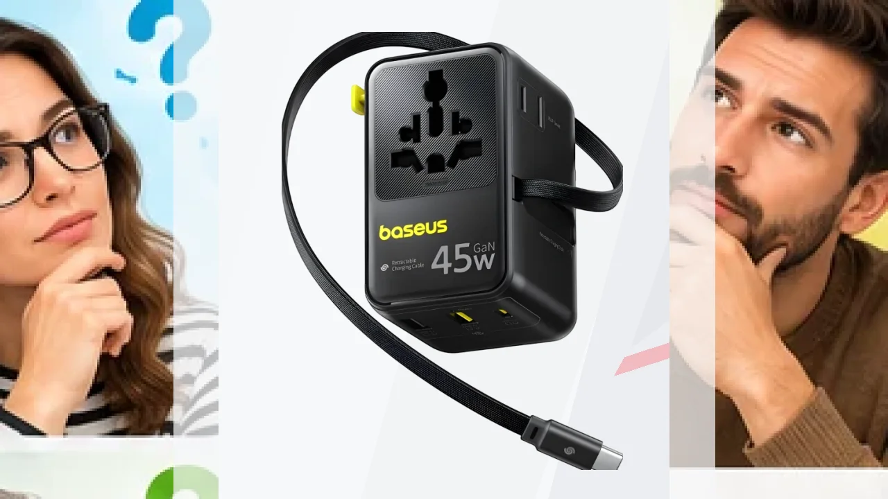 Baseus PicoGo AG11- Cargador universal de viaje rápido con GaN de 45 W